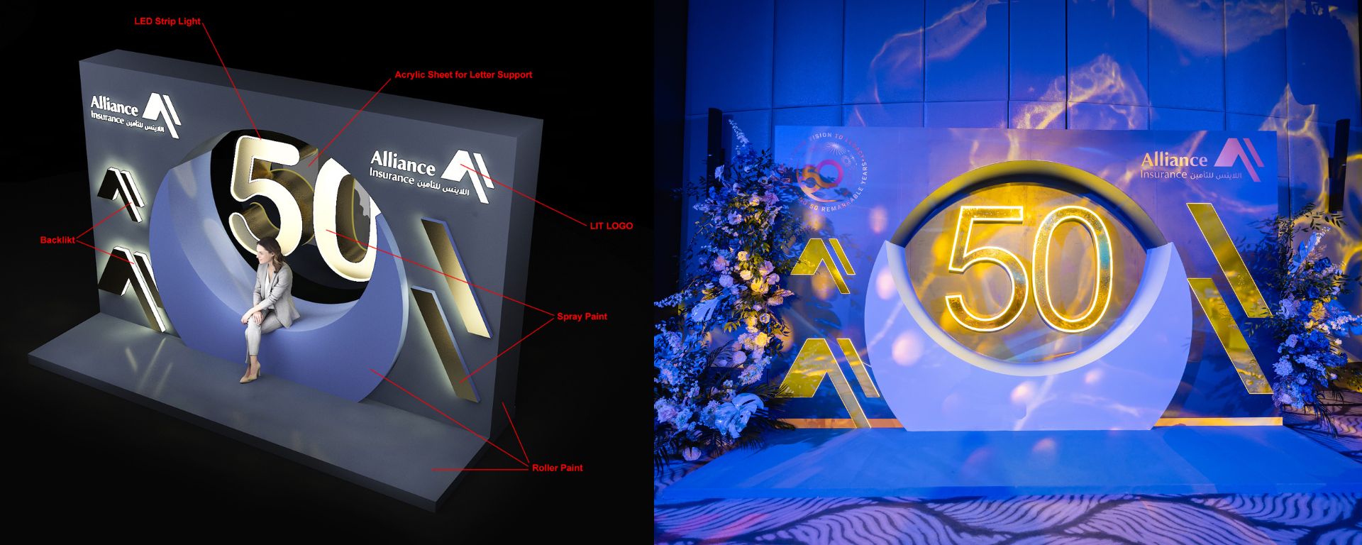Alliance Insurance 50years x Max Events dubai